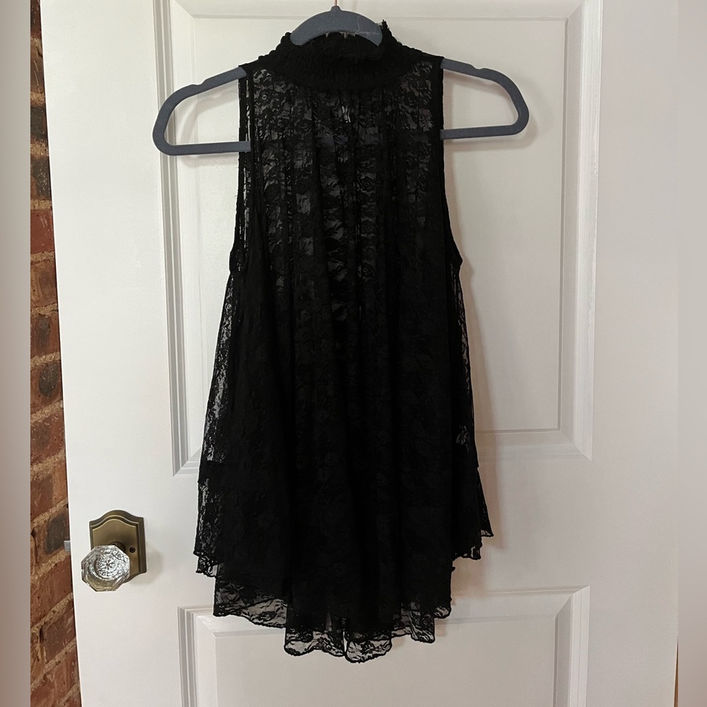 Sheer lace Free People sleeveless blouse